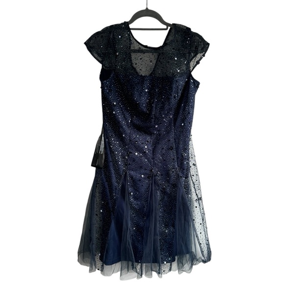 New! JS Collections ALYSSA‎ GODET COCKTAIL DRESS - Picture 6 of 12